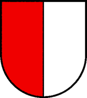 Wappen Balm bei Guensberg links rot rechts weiss