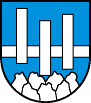 Wappen Gemeinde Niederwil SO weisser Gips blauer Hintergrund