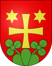 Wappen Gemeinde Attiswil Kreuz Sterne Kleeblätter