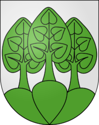 Wappen Gemeinde Oberbipp drei grüne Bäume Wald