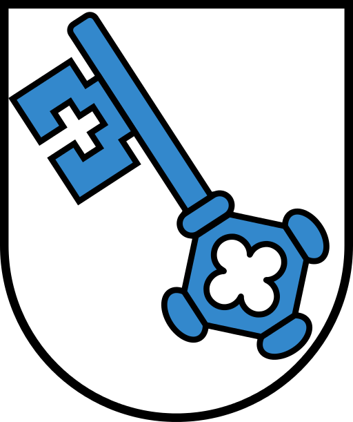 Wappen Gemeinde Walliswil bei Wangen Hintergrund weiss Schlüssel